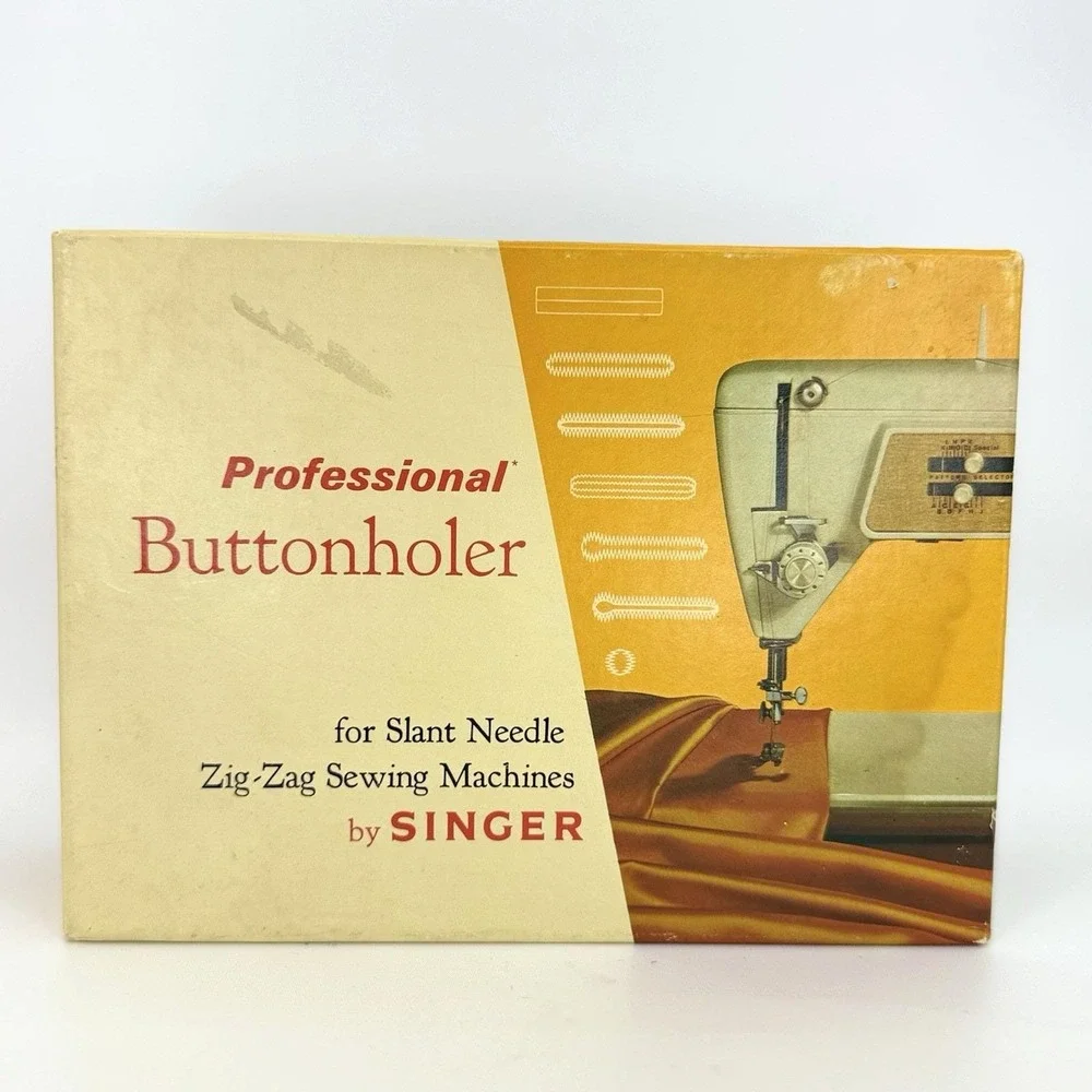 Vintage 1967 Singer‎ Professional Buttonholer Slant Needle Attachment NOS